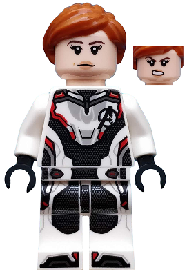 Lego, Minifigure, Super Heroes, Avengers Endgame, Black Widow, White Jumpsuit, Dark Orange Ponytail, SH571