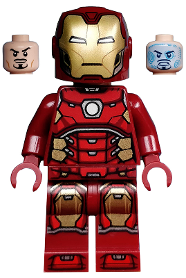 Lego, Minifigure, Super Heroes, Avengers, Iron Man w/ Hexagon Chest, SH612