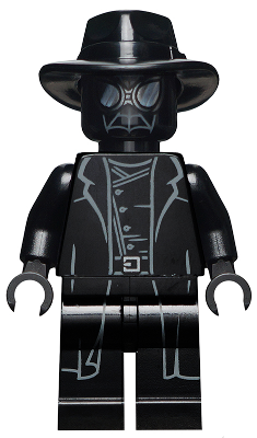 Lego, Minifigure, Super Heroes, Spider-Man Noir,  No Shirt Tail, SH614b