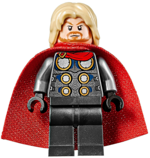 Lego, Minifigure, Avengers, Thor, Spongy Cape, Pearl Dark Gray Legs, SH623