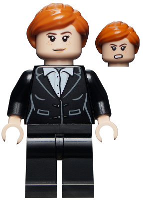 Lego, Minifigure, Super Heroes, The Infinity Saga, Pepper Potts, Black Suit, Ponytail, SH740