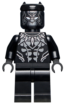 Lego, Minifigure, Marvel, Black Panther - Claw Necklace, Pearl Dark Gray Highlights, SH807