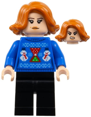 Lego, Minifigure, Advent Calendar 2018, Super Heroes (Day 7), Black Widow in Holiday Sweater with Icicle Batons, 76267-8, SH907