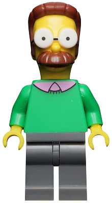 Lego, Minifigure, The Simpsons, Series 1, Ned Flanders, Minifigure only, sim013