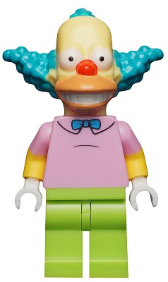 Lego, Minifigure, The Simpsons, Series 1, Krusty the Clown, Minifigure only, sim014