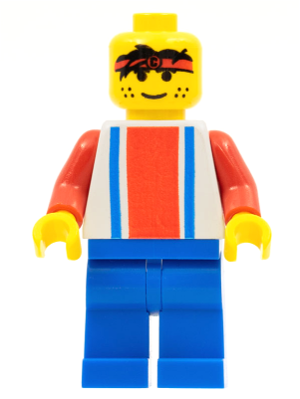 Lego, Minifigure, Sports, Soccer, Soccer Player - Red, White, and Blue Team with Number 3on Back, SOC017