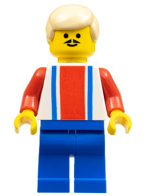 Lego, Minifigure, Sports, Soccer, Soccer Player - Red, White, and Blue Team with Number 9 on Back, tan hair SOC029