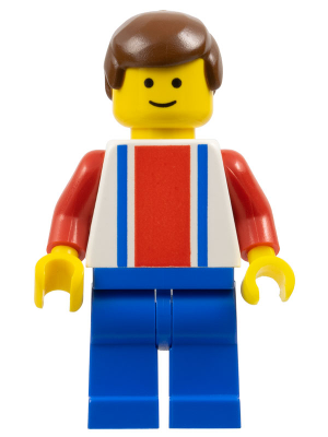 Lego, Minifigure, Sports, Soccer, Soccer Player - Red, White, and Blue Team with Number 7 on Back, SOC096