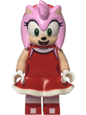 Lego, Minifigure, Sonic the Hedgehod, Amy Rose - Red Dress, son005