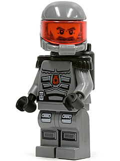 Lego, Minifigure, Space, Space Police III, Space Police 3 Officer 12 - Air Tanks, Epaulettes, SP116