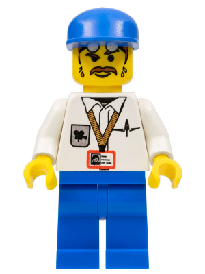 Lego, Minifigure, Studios, Cameraman, Blue Legs, Blue Cap, STU001