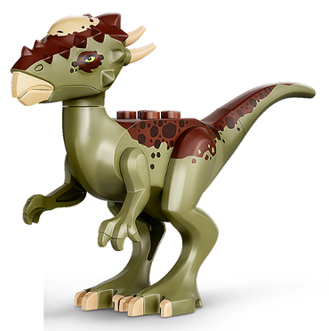 Lego, Minifigure, Dinosaur, Stygimoloch with Reddish Brown Back and Dark Brown Spots