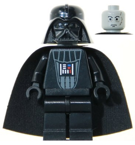 Lego, Minifigure, Star Wars, Darth Vader (Light Gray Head), sw0004