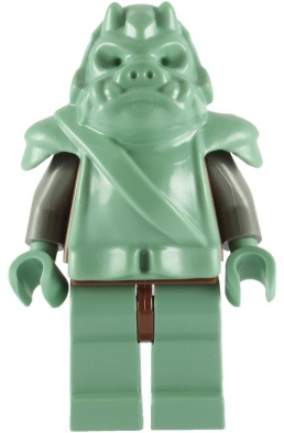 Lego, Minifigure. Star Wars, Episode 4/5/6, Gamorrean Guard - Sand Green, Dark Gray Arms, SW0075