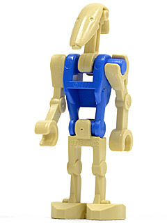 Lego, Minifigure, Star Wars, Battle Droid Pilot - Blue Torso, Angled Arms, SW0095A
