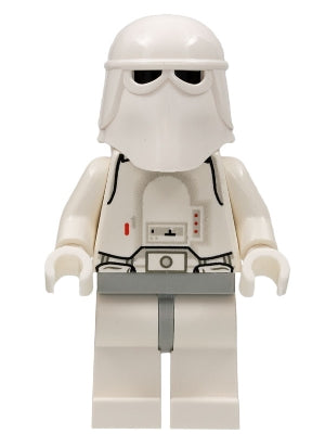 Lego, Minifigure, Star Wars,  Star Wars Episode 4/5/6, Snowtrooper, Light Bluish Gray Hips, White Hands, Black Head, SW0101