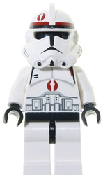 Lego, Minifigure, Star Wars, Star Wars Episode 3, Clone Trooper, 91st Mobile Reconnaissance Corps, Phase 2, Black Head, sw0130 MISPRINT HELMET