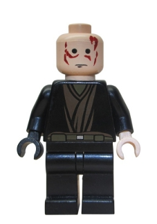 Lego, Minifigure, Star Wars, Anakin Skywalker - Black Right Hand, No Hair, sw0139