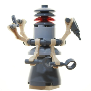 Lego, Minifigure, Star Wars, Episode 3, Medical Droid - Dark Bluish Gray Tools, sw0144