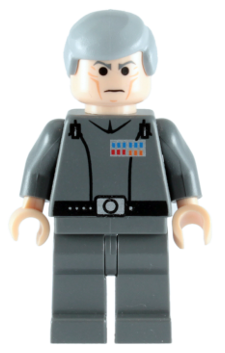 Lego, Minifigure, Star Wars, Grand Moff Wilhuff Tarkin - Smooth Hair, sw0157