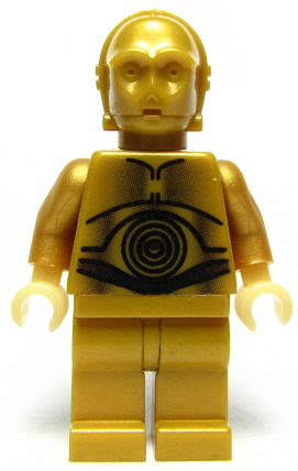 Lego, Minifigure, Star Wars, Star Wars Episode 4/5/6, C-3PO - Pearl Gold with Pearl Light Gold Hands, SW0161