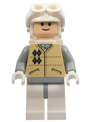 Lego, Minifigure, Star Wars, Episode 3, Hoth Rebel - Light Nougat Head, White Visor Goggles, SW0167