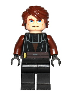 Lego, Minifigure, Star Wars, Anakin Skywalker - Large Eyes, Reddish Brown Arms, SW0183
