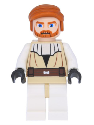 Lego, Minifigure, Star Wars, Obi-Wan Kenobi - Clone Wars, Large Eyes, SW0197