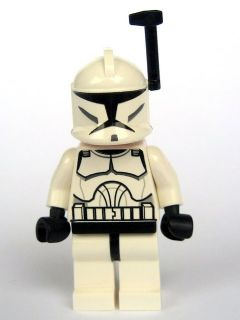 Lego, Minifigure, Star Wars, The Clone Wars, Clone Trooper, Phase 1, Black Rangefinder, Large Eyes, SW0200a
