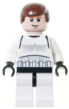 Lego, Minifigure, Star Wars,  Star Wars Episode 4/5/6, Han Solo, Light Nougat, Stormtrooper Outfit (2010), SW0205a