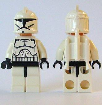 Lego, Minifigure, Star Wars, Clone Jet Trooper (Phase 1) - Large Eyes, sw0233