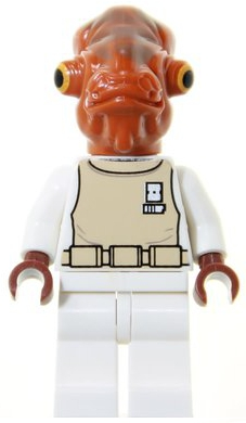 Lego, Minifigure, Star Wars, Admiral Ackbar - White Spacesuit, SW0247