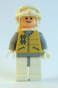 Lego, Minifigure, Star Wars, Hoth Rebel, Light Nougat Head, White Visor Snow Goggles, sw0252