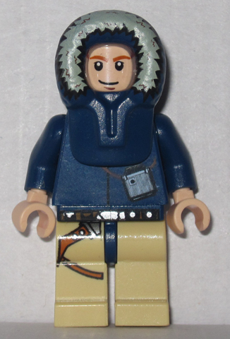 Lego, Minifigure, Star Wars, Han Solo - Light Nougat, Parka Hood, Tan Legs with Holster (2010), SW0253a