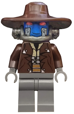 Lego, Minifigure. Star Wars, Cad Bane - Blue Head, Dark Bluish Gray Legs, SW0285
