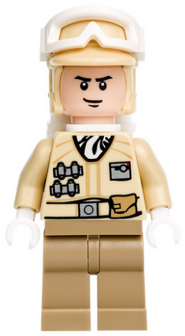 Lego, Minifigure, Star Wars, Episode 4/5/6, Hoth Rebel Trooper (Black Chin Dimple), SW0291