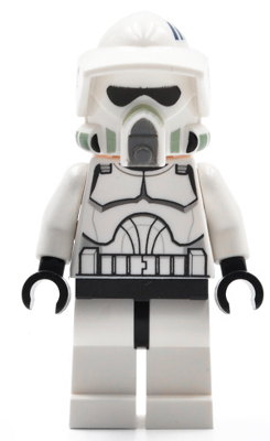 Lego, Minifigure, Star Wars, Clone ARF Trooper Razor / Stak, 91st Mobile Reconnaissance Corps Lightning Squadron (Phase 1) - Large Eyes, SW0297
