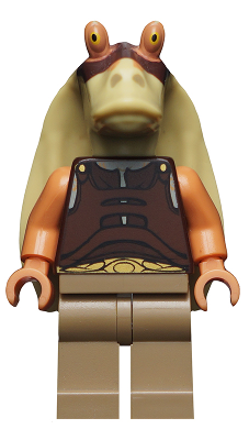 Lego, Minifigure, Star Wars, Gungan Soldier, Printed Head, SW0302