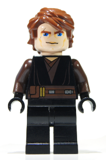 Lego, Minifigure, Star Wars, The Clone Wars, Anakin Skywalker - Large Eyes, Dark Brown Arms, SW0317