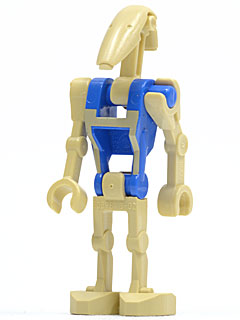 Lego, Minifigure, Star Wars, Battle Droid Pilot - Blue Torso with Tan Insignia, Angled Arm and Straight Arm, sw0360