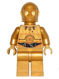 lego, Minifigure, Star Wars, C-3PO, Colorful Wires Pattern, sw0365