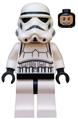 Lego, Minifigure, Star Wars, Imperial Stormtrooper - Printed Black Head, Dotted Mouth Helmet, Detailed Armor, sw0366