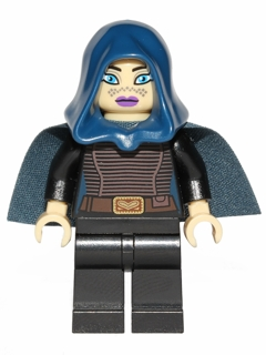 Lego, Minifigure, Star Wars, Barriss Offee - Dark Blue Cape and Hood, SW0379