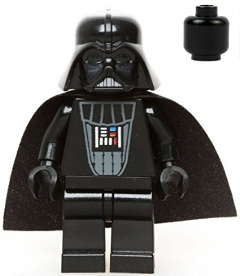 Lego, Minifigure, Star Wars, Star Wars Episode 4/5/6, Darth Vader, Black Head, SW0386