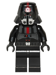 Lego, Minifigure, Star Wars, Sith Trooper - Black Armor, Plain Legs, sw0414