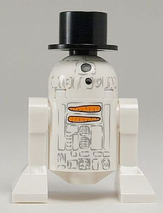 Lego, Minifigure, Star Wars, Astromech Droid, R2-D2, Snowman, SW0424