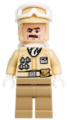 Lego, Minifigure, Star Wars, Episode 4/5/6, Hoth Rebel Trooper Tan Uniform (Moustache), SW0425