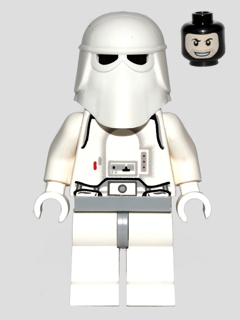 Lego, Minifigure, Star Wars,  Star Wars Episode 4/5/6, Snowtrooper, Light Bluish Gray Hips, White Hands, Printed Head, SW0428