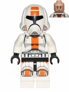 Lego, Minifigure, Star Wars, Republic Trooper (Cheek Lines), SW0444