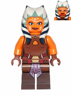 Lego, Minifigure, Star Wars, Ahsoka Tano (Padawan) - Reddish Brown Backless Vest with Necklace and Belt, SW0452